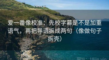 爱一番像校准：先校字幕是不是加重语气，再把导语拆成两句（像做句子拆壳）