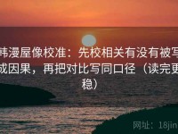 韩漫屋像校准：先校相关有没有被写成因果，再把对比写同口径（读完更稳）