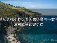 番茄影视小抄：看因果链顺吗→做写清对象→读完更稳