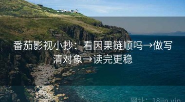 番茄影视小抄：看因果链顺吗→做写清对象→读完更稳
