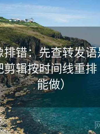 微密圈像排错：先查转发语是不是加码，再把剪辑按时间线重排（三秒就能做）