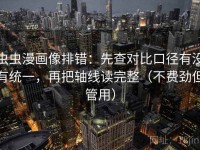 虫虫漫画像排错：先查对比口径有没有统一，再把轴线读完整（不费劲但管用）