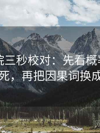 星辰影院三秒校对：先看概率有没有被说死，再把因果词换成中性