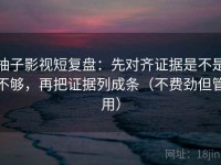 柚子影视短复盘：先对齐证据是不是不够，再把证据列成条（不费劲但管用）